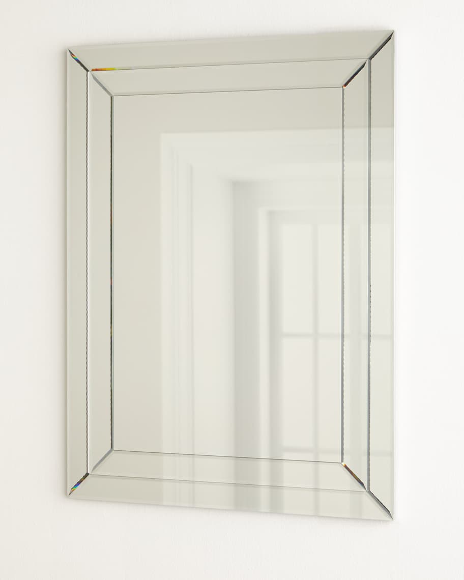 Image 2 of 2: Etched Rectangular Mirror