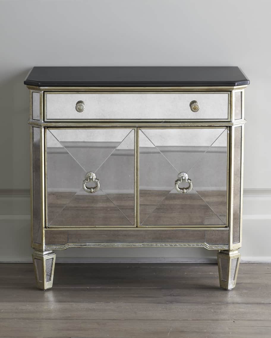 Image 2 of 3: Amelie Two-Door Mirrored Chest