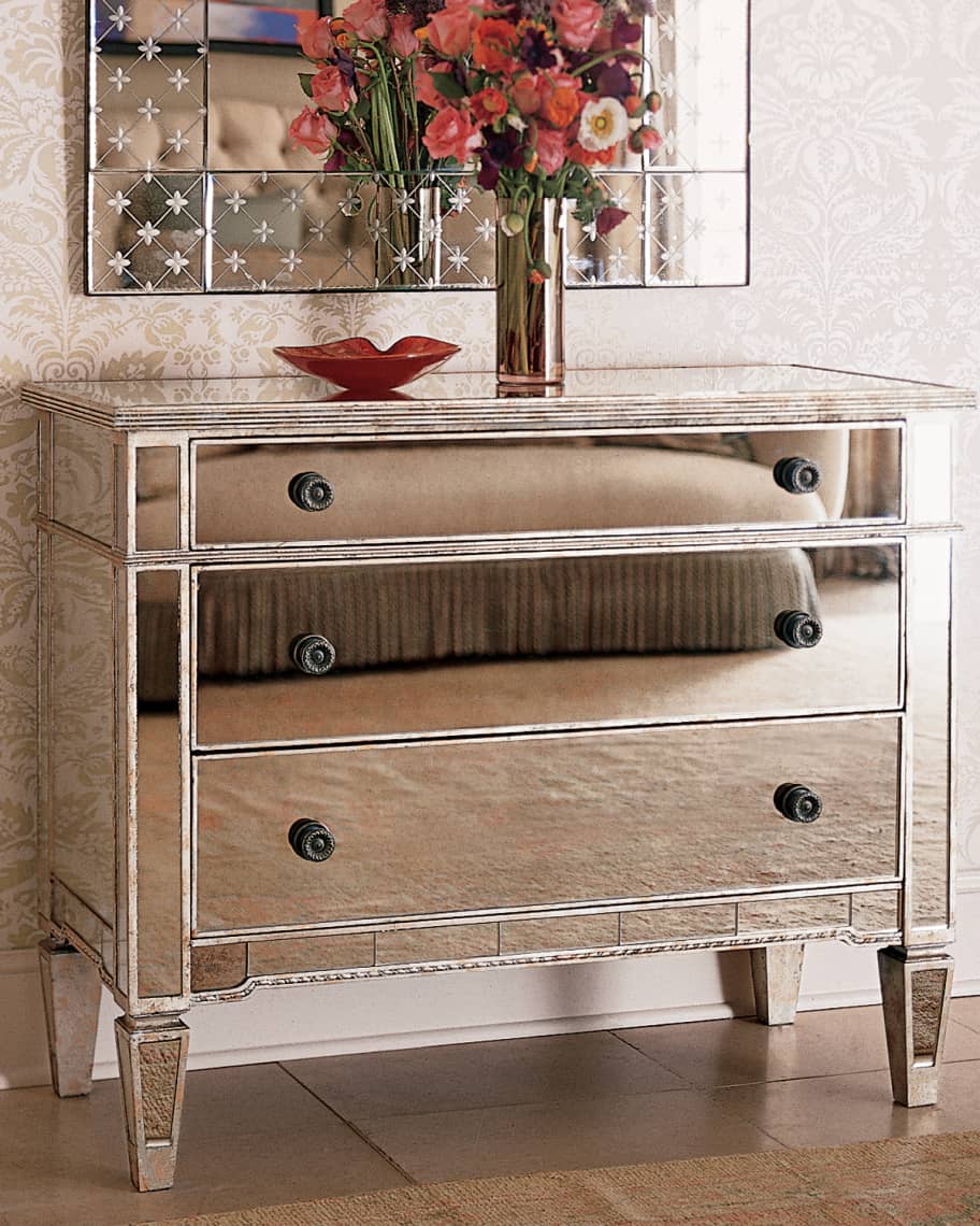 Image 1 of 5: Amelie Mirrored Hall Chest