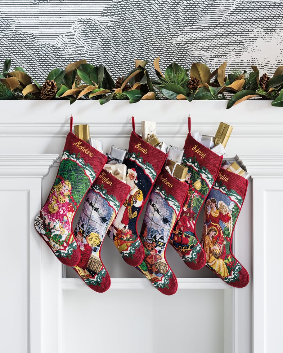 Image 3 of 3: Santa Needlepoint Stocking