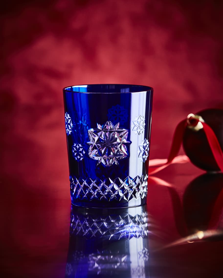 Image 1 of 1: Snowflake Wishes Friendship Double Old-Fashioned, Cobalt
