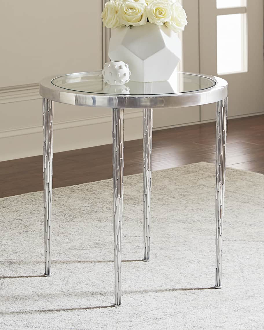 Image 1 of 2: Elsa Icicle Motif Side Table