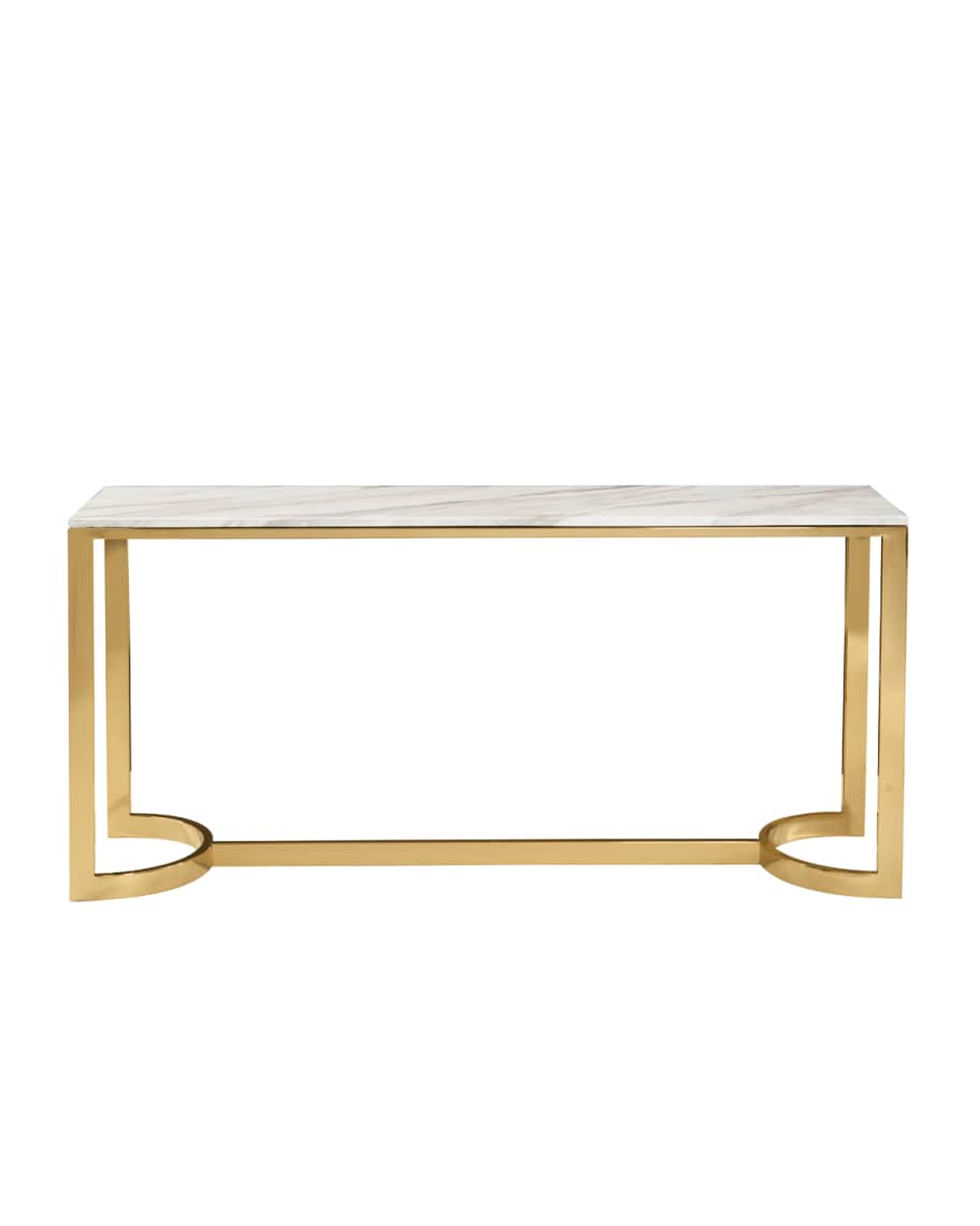 Image 3 of 4: Marquis Marble Console Table