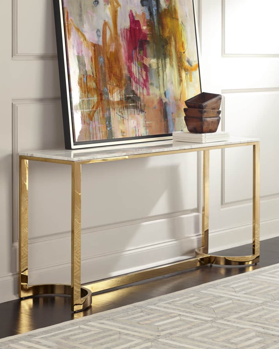 Image 1 of 4: Marquis Marble Console Table