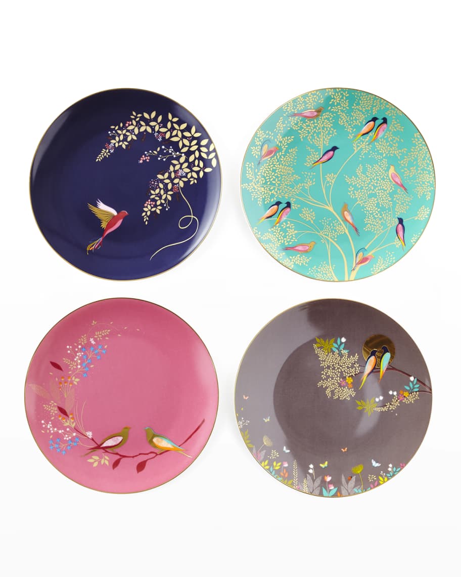 Image 1 of 2: Sara Miller Gold-Plated Assorted Plates, Set of 4