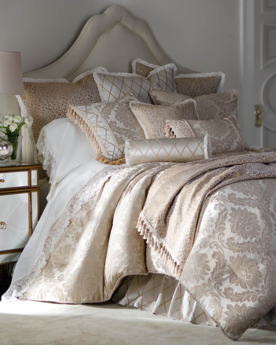 Image 1 of 1: Darby Queen Damask Duvet Cover