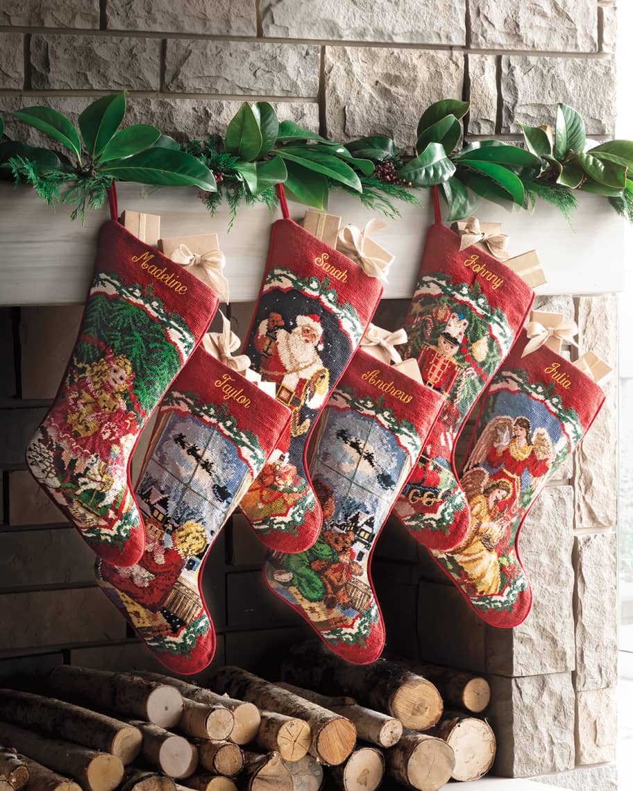 Image 2 of 3: Santa Needlepoint Stocking