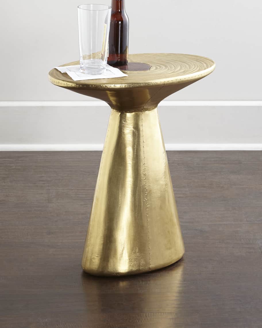 Image 1 of 6: Dorian Brass Accent Table