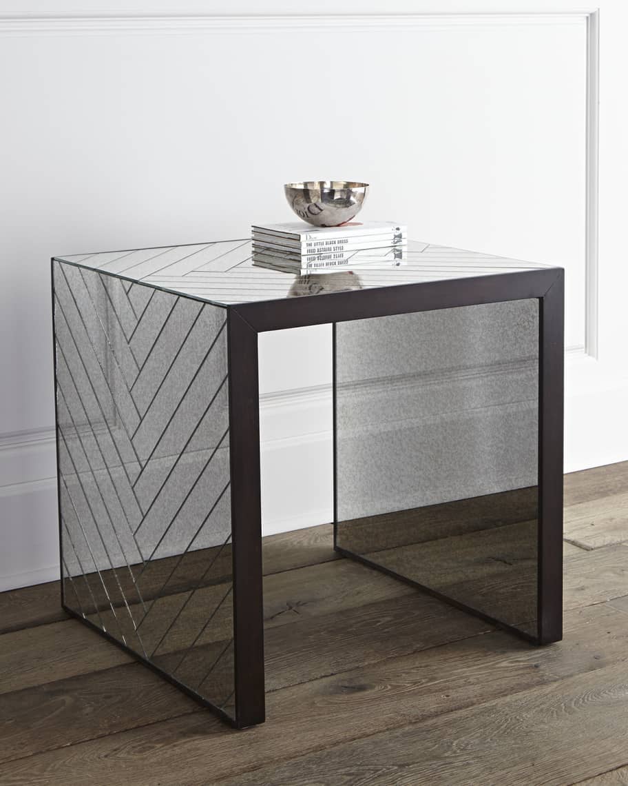 Image 1 of 3: Megan Mirrored End Table