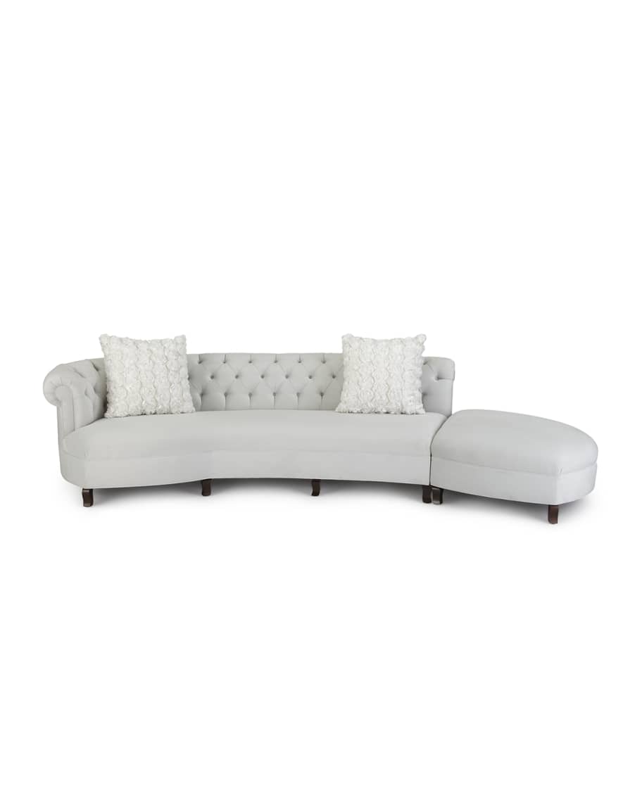 Image 3 of 4: Evelyn Sectional Sofa 140"