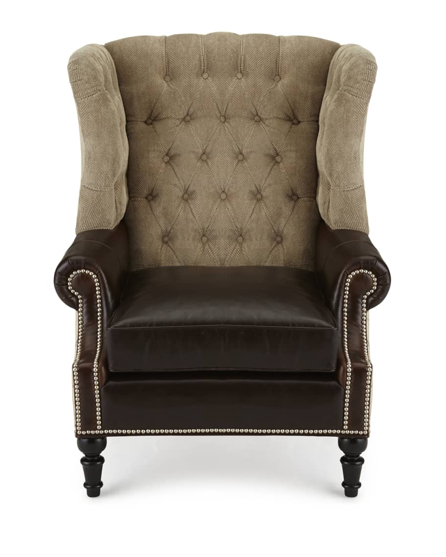 Image 3 of 5: Beasley Tufted Wing Chair