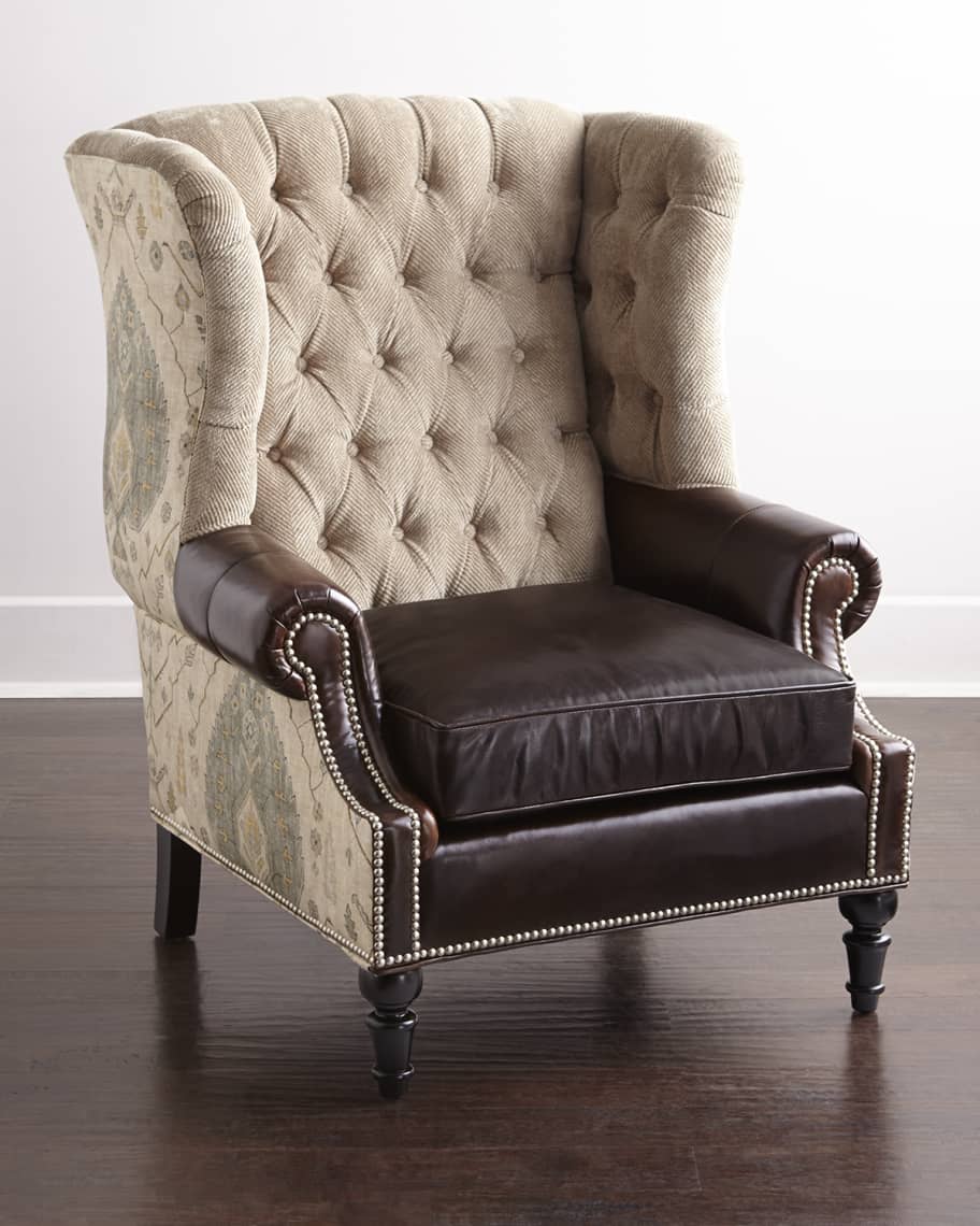 Image 1 of 5: Beasley Tufted Wing Chair