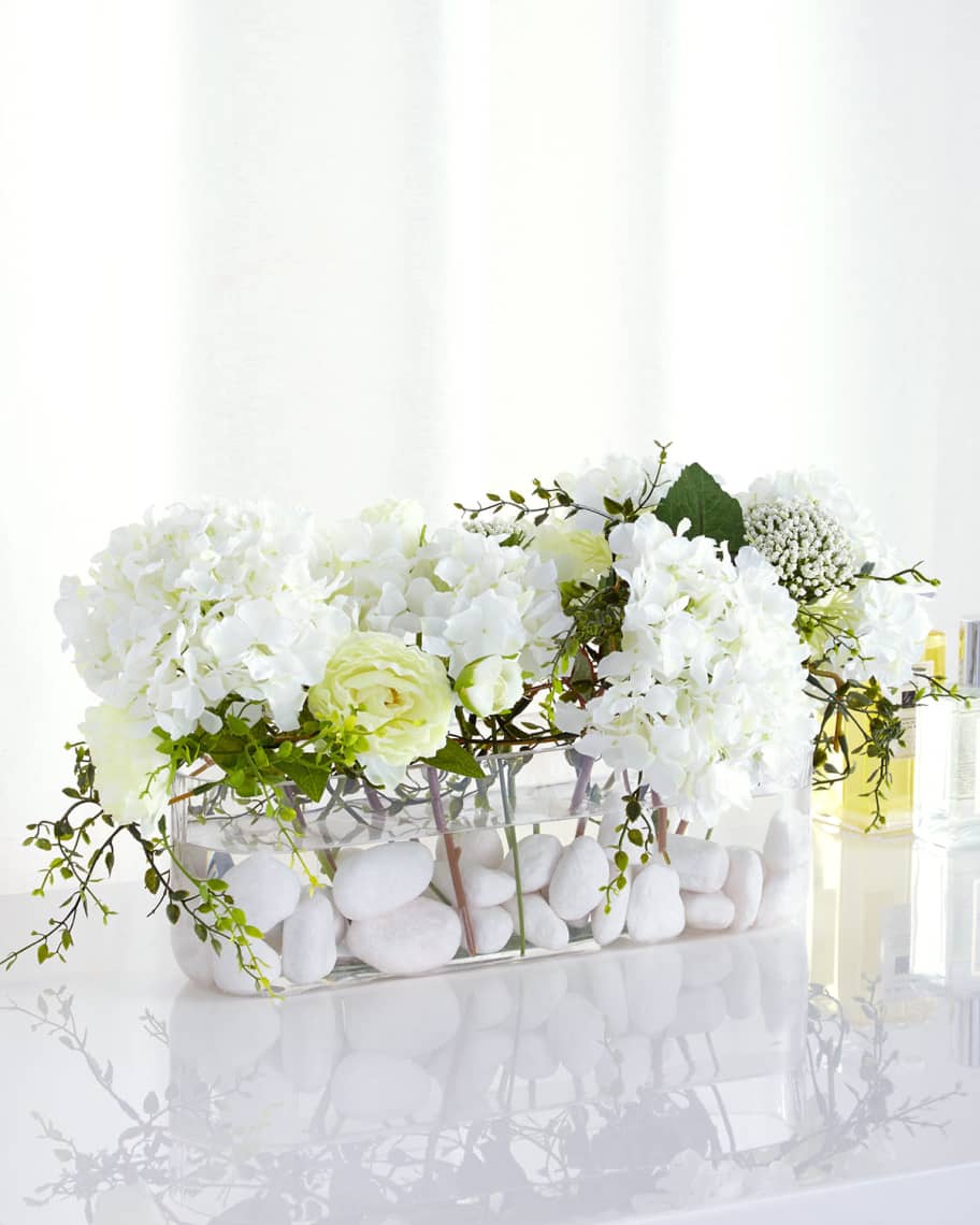 Image 1 of 2: Marbled Whites Faux-Floral Arrangement