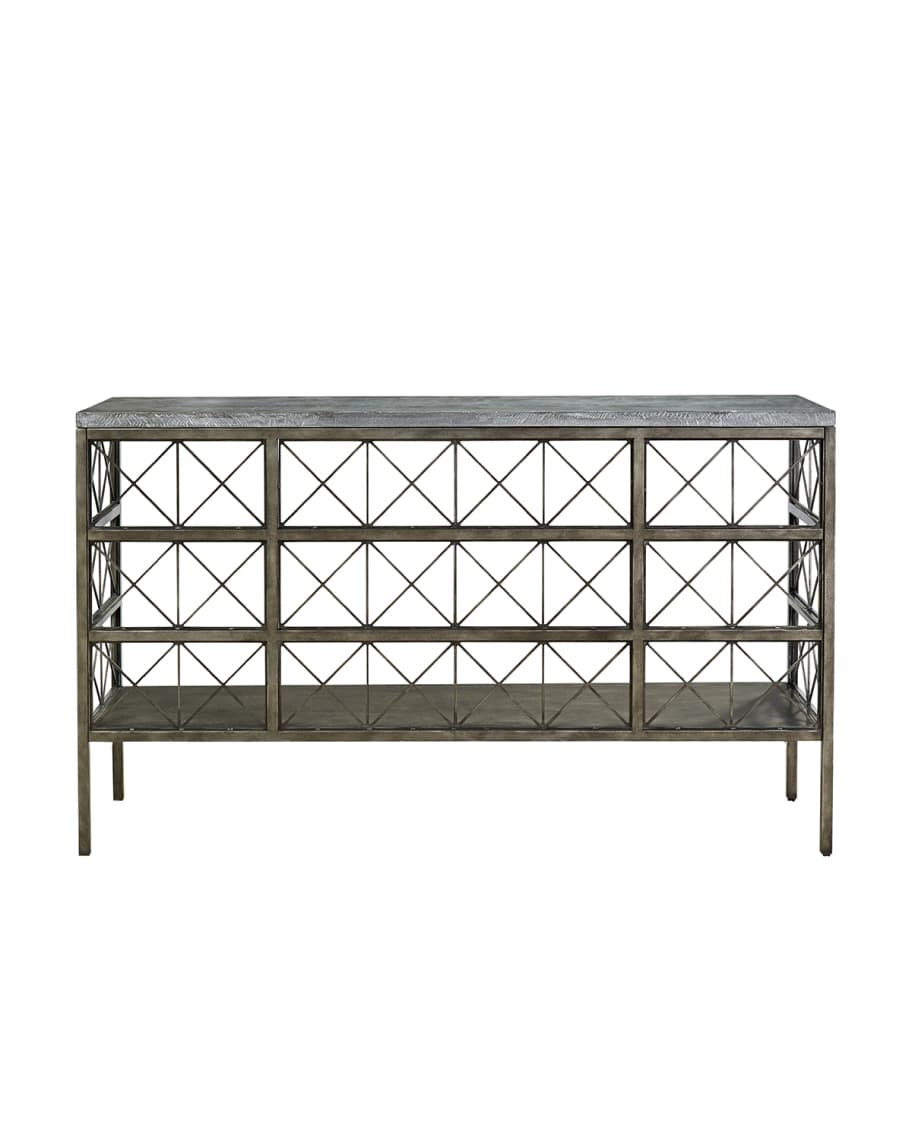 Image 2 of 2: Manuel Metal & Stone Console
