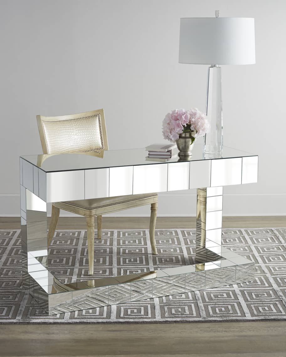 Image 1 of 4: Quinlan Mirrored Writing Desk