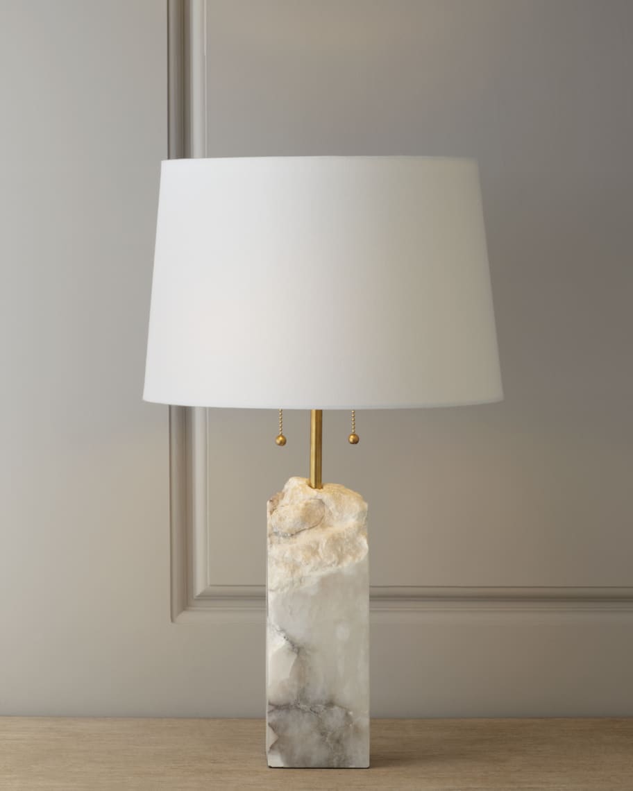 Image 1 of 2: Raw Alabaster Lamp