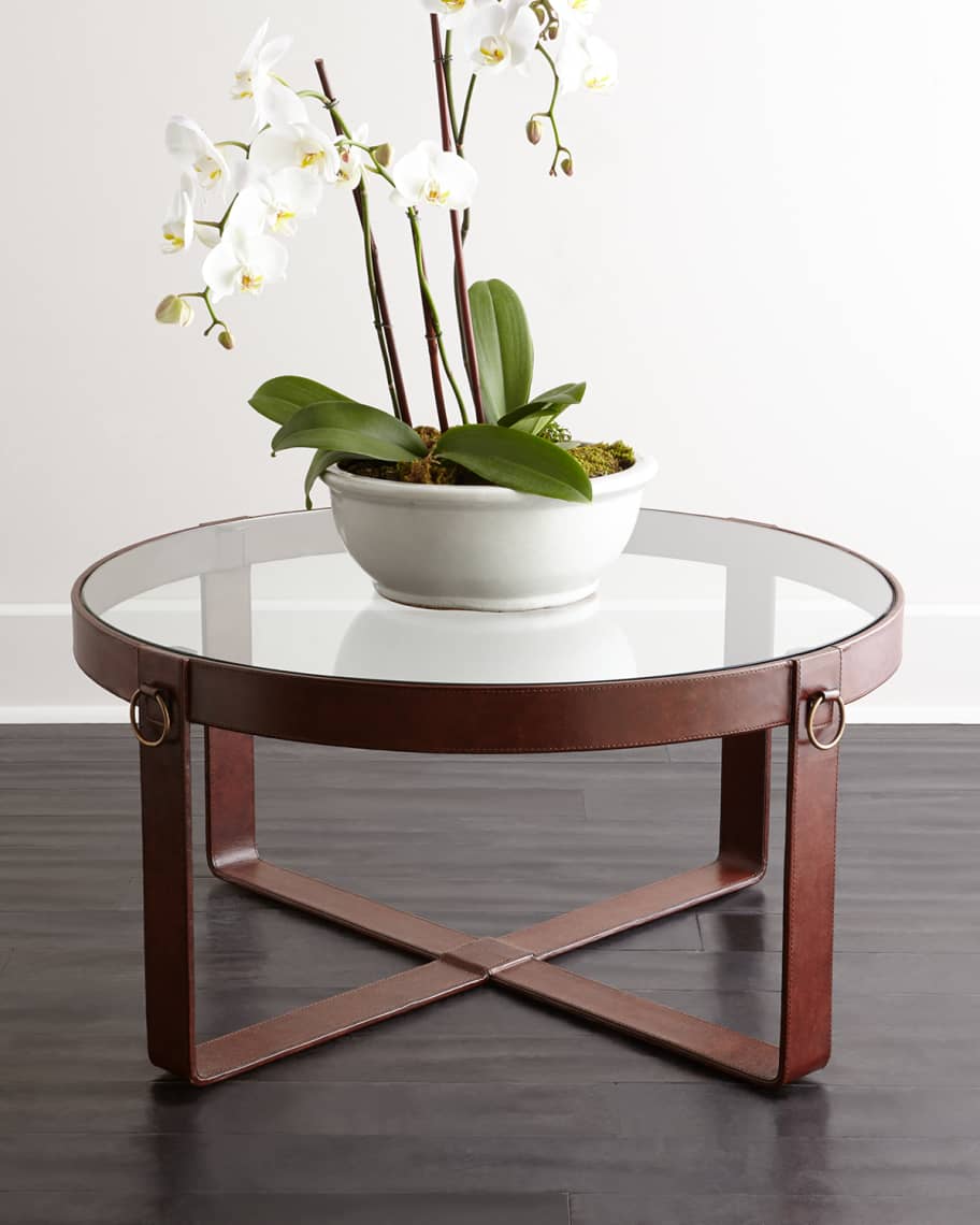 Image 1 of 2: Lancaster Leather Coffee Table