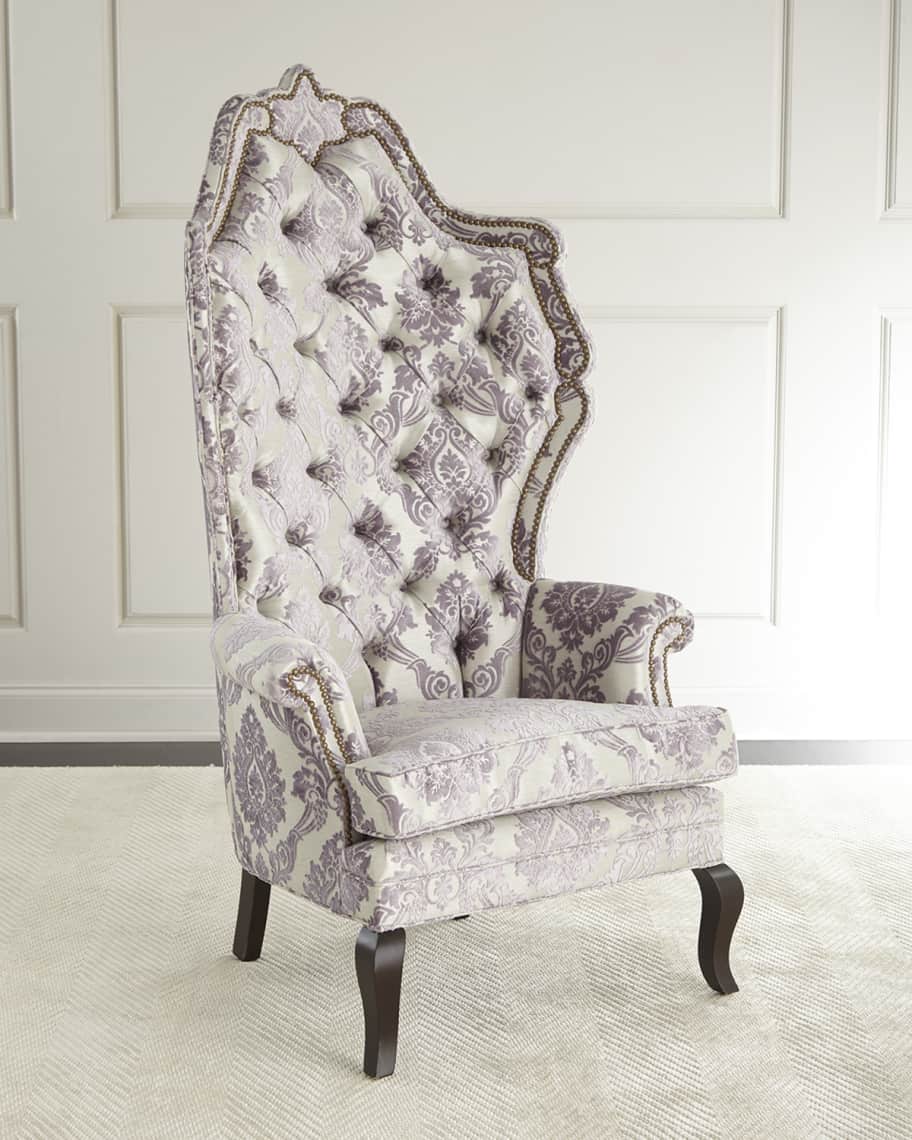 Image 1 of 5: Antoinette Lilac Tufted Chair