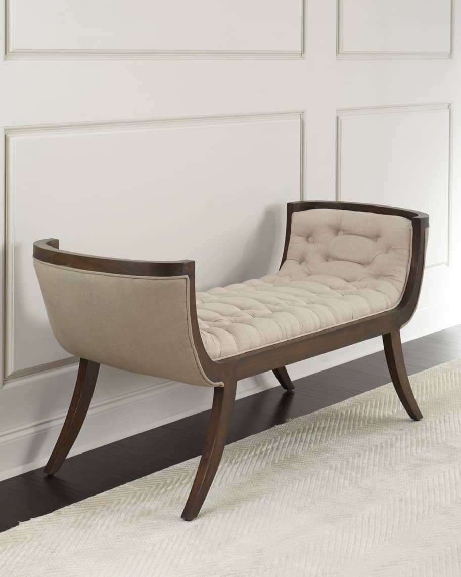 Image 1 of 2: Maeve Tufted Bench