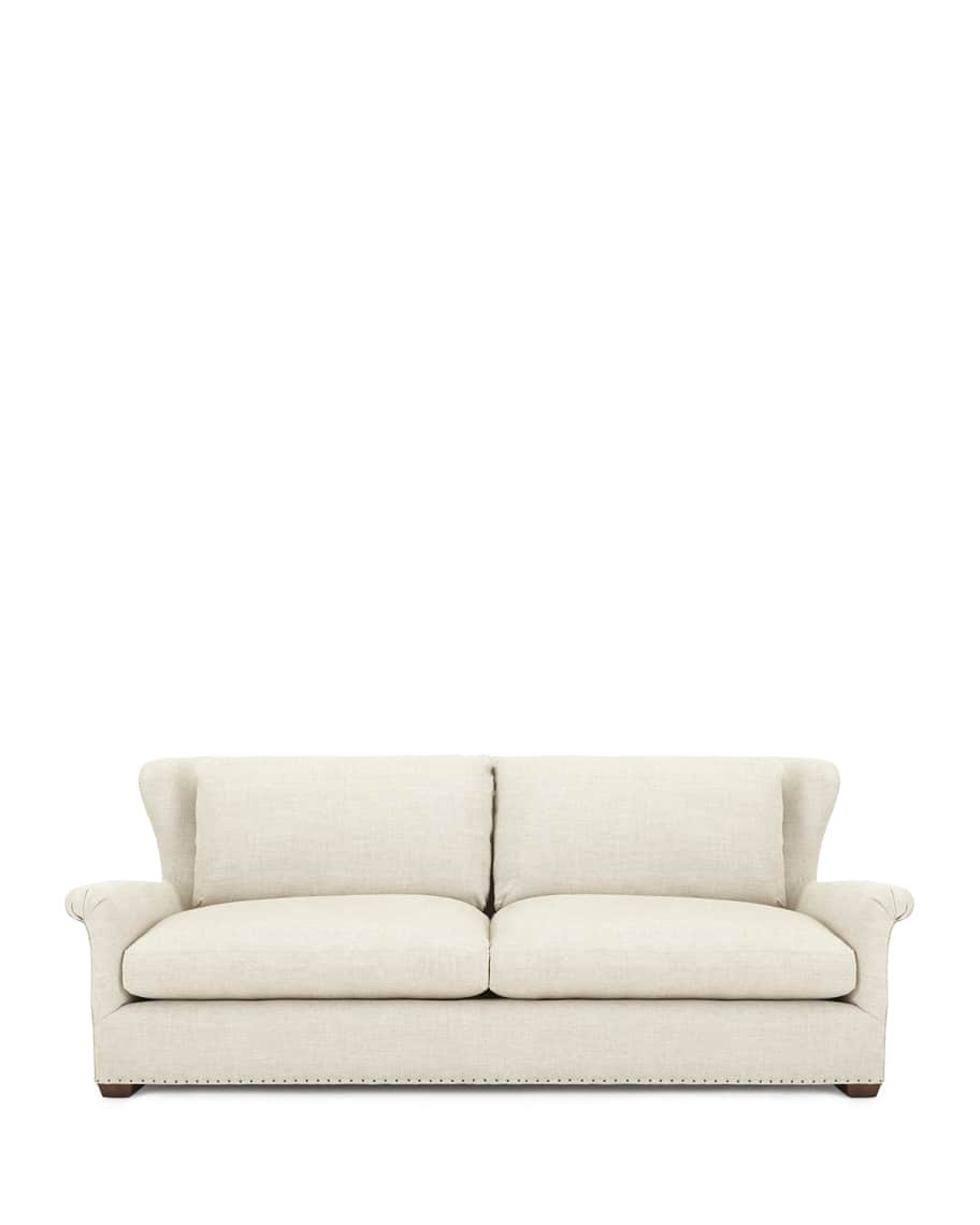 Image 2 of 2: Queen Buckwheat Linen Sofa
