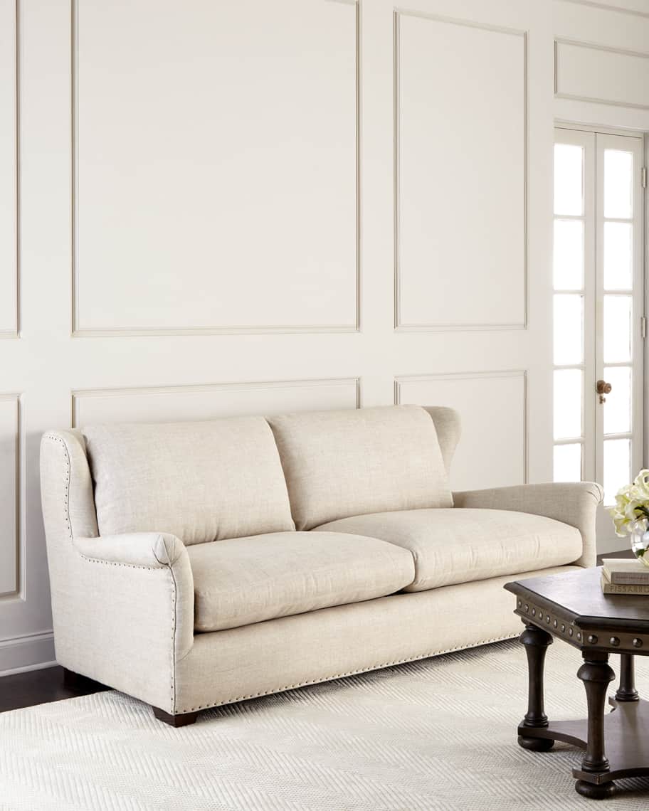Image 1 of 2: Queen Buckwheat Linen Sofa