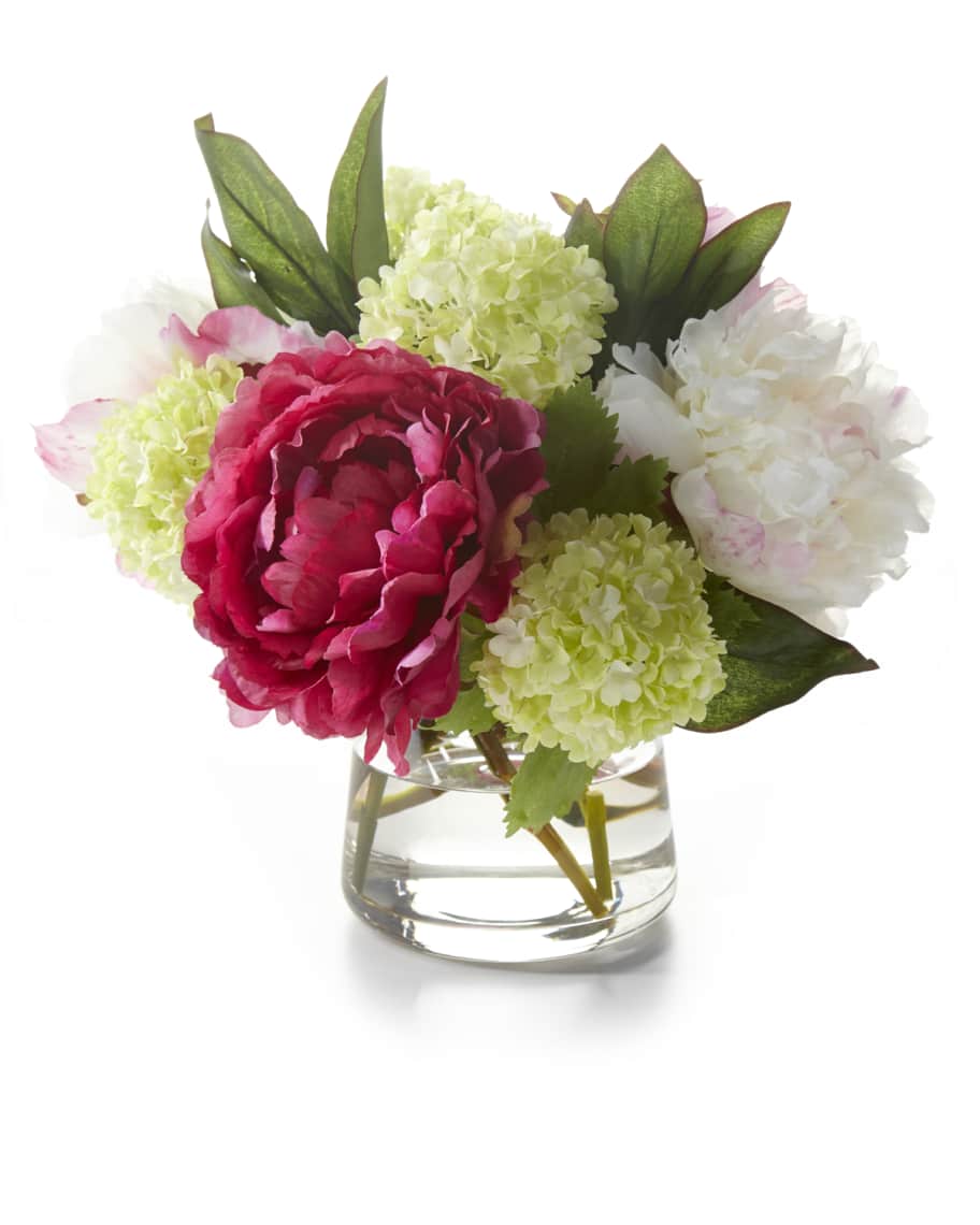 Image 3 of 4: Peony Snowball Faux Floral