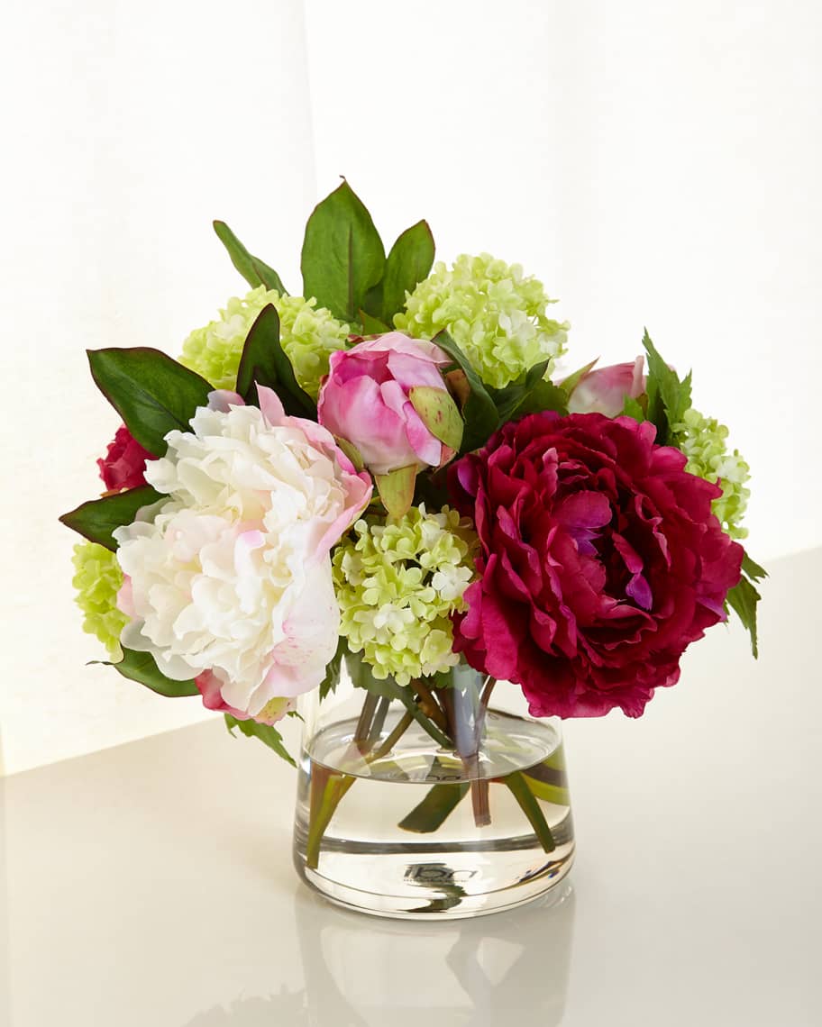 Image 1 of 4: Peony Snowball Faux Floral
