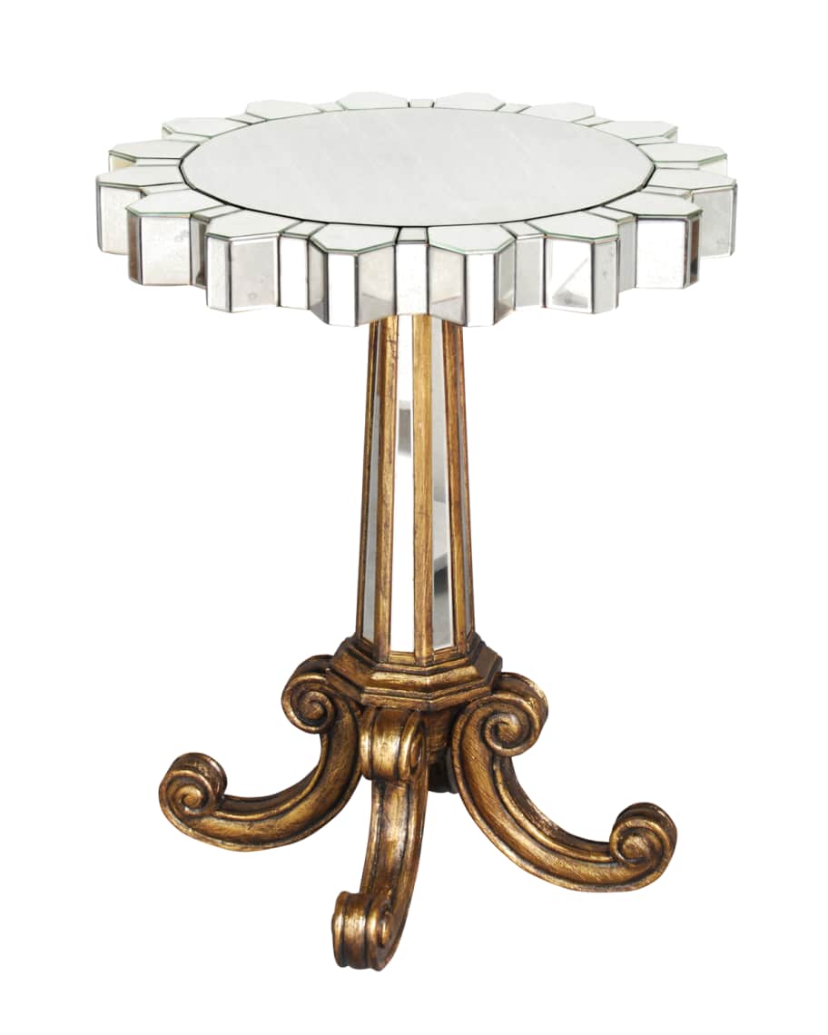 Image 2 of 2: Coronado Fluted Mirror Side Table