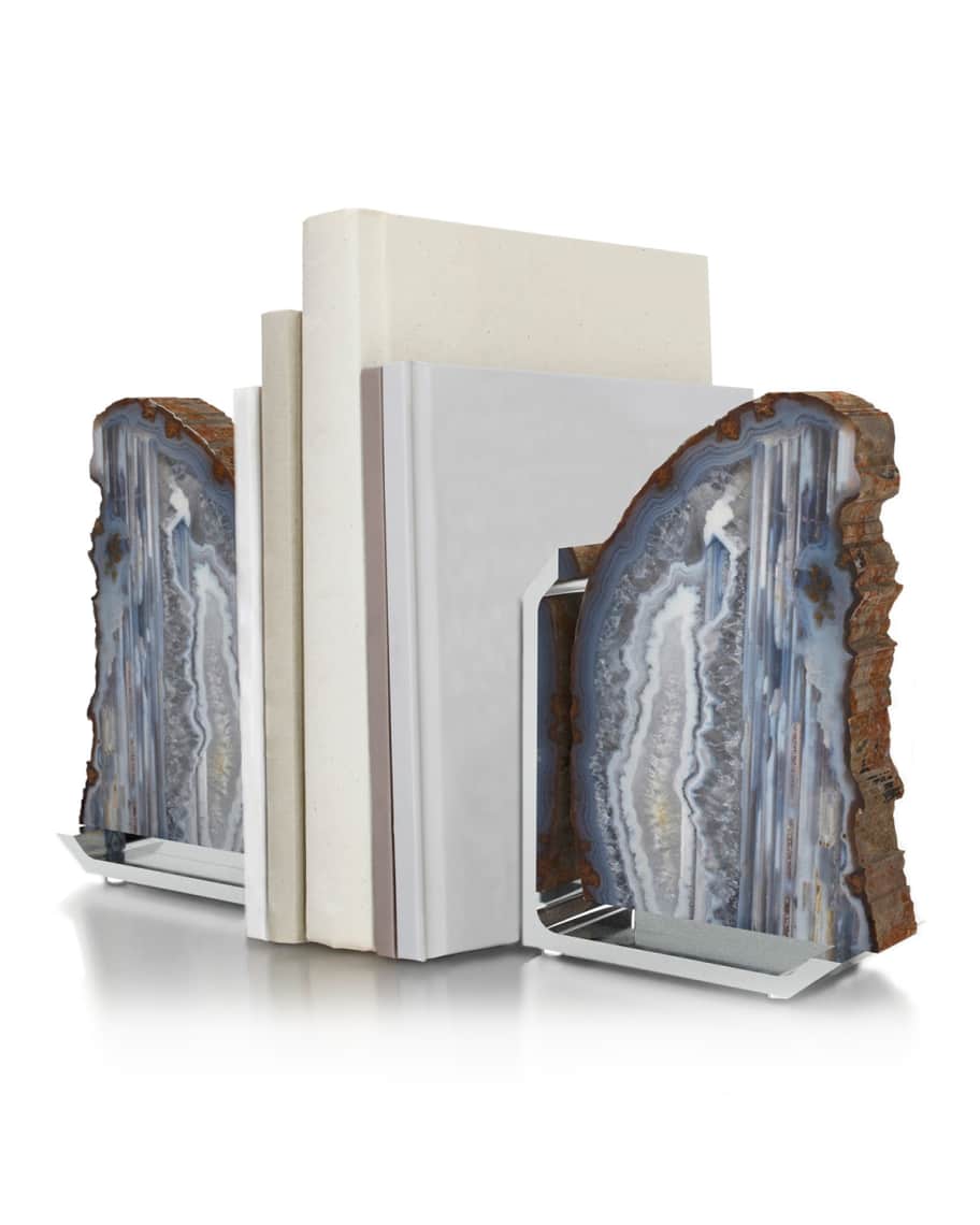 Image 1 of 1: Natural Agate Fim Bookends