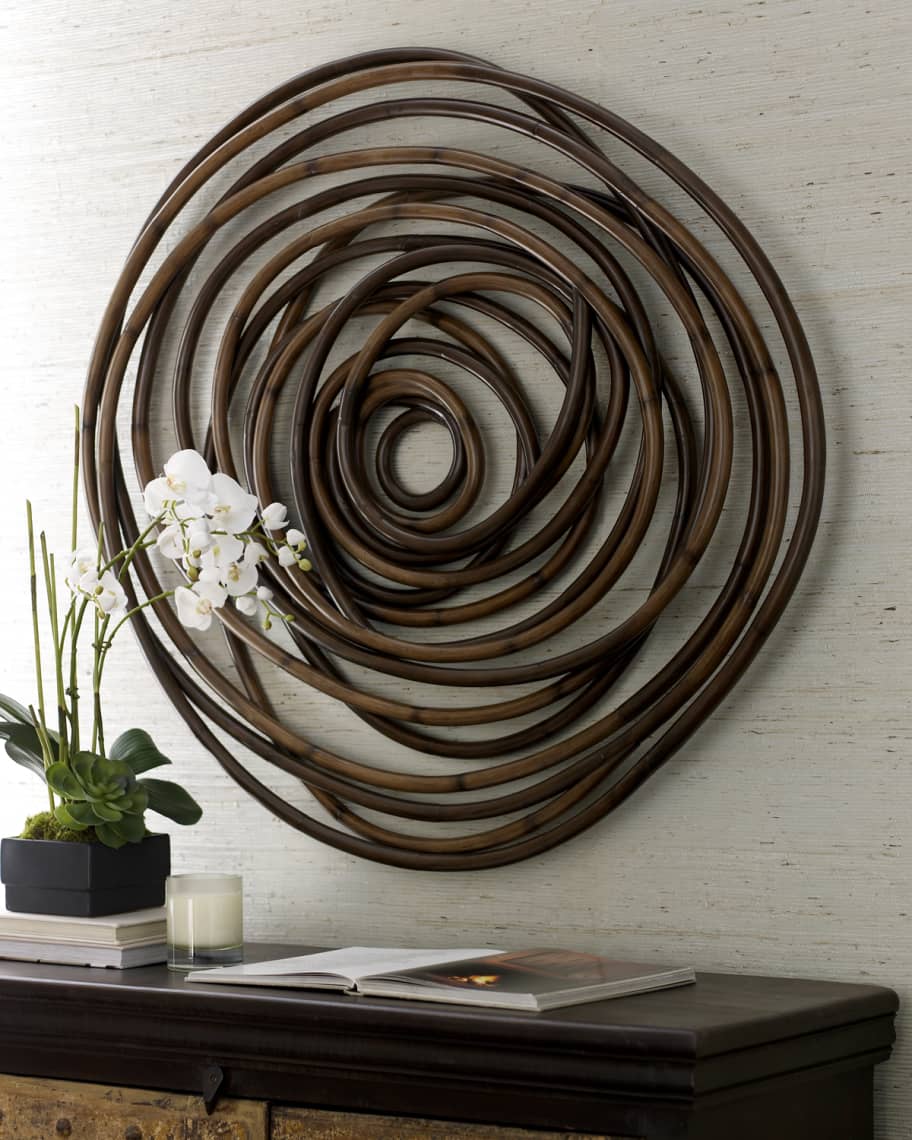 Image 1 of 2: Wood Swirl Wall Decor