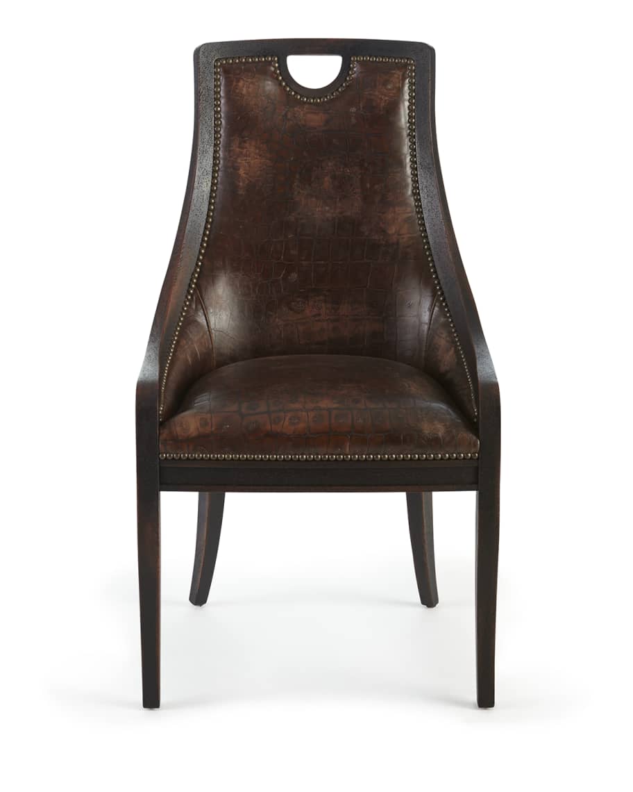 Image 2 of 4: Cinda Leather Dining Chair