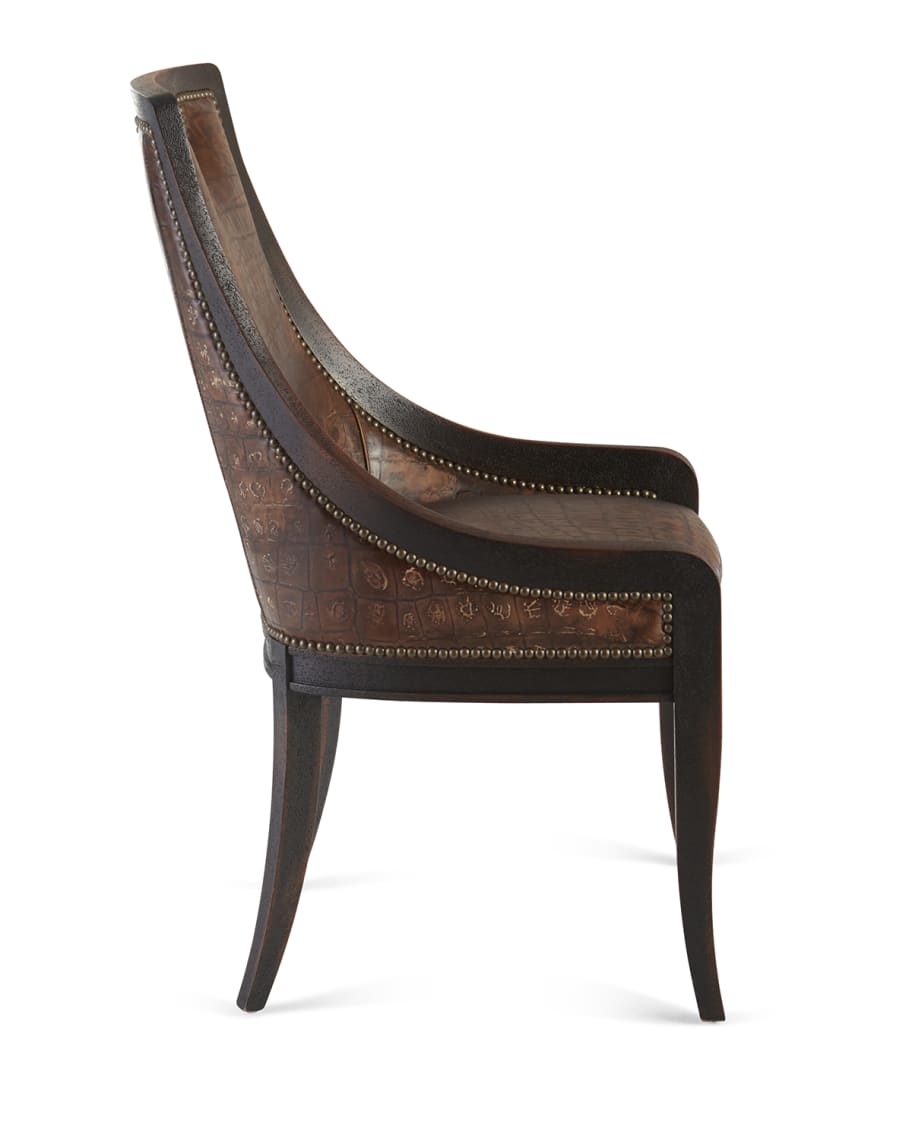 Image 3 of 4: Cinda Leather Dining Chair