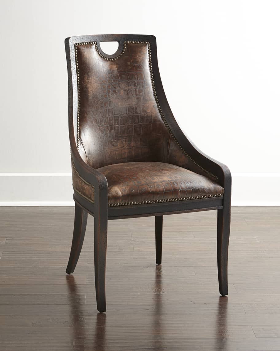 Image 1 of 4: Cinda Leather Dining Chair
