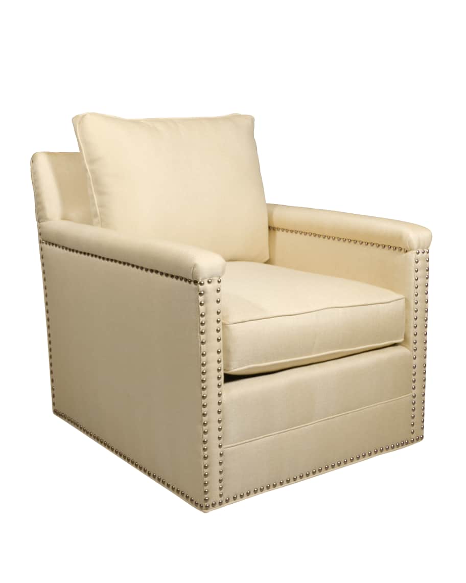 Image 1 of 1: Avis St. Clair Gold Swivel Chair