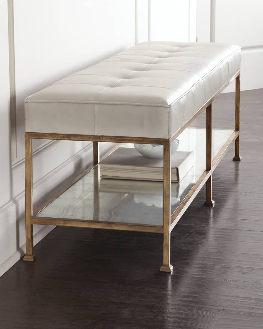 Image 1 of 2: Maxine Biscuit-Tufted Bench