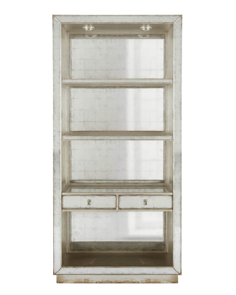 Image 2 of 2: Regent Mirrored Bookcase
