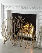 Image 1 of 2: Golden Branch Fireplace Screen
