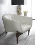 Image 1 of 3: Global Views White Scoop Chair