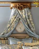 Image 1 of 2: Legacy Each 50"W x 84"L Lutece Cypress Toile/Check Curtain