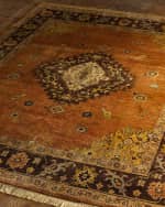 Image 1 of 2: Chocolate Copper Medallion Rug, 4' x 6'