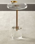 Image 1 of 2: John-Richard Collection Brass and Acrylic Martini Side Table