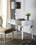 Image 4 of 4: Worlds Away Emory Mirrored Desk