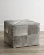 Image 1 of 4: Jamie Young Hobson Hide Ottoman