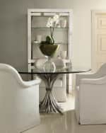 Image 4 of 5: Bernhardt Gwinn 54" Glass-Top Dining Table