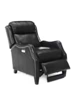 Image 3 of 5: Bernhardt Cleo Leather Powered Recliner Chair