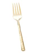 Image 1 of 3: Wallace Silversmiths Gold Bamboo Meat Fork