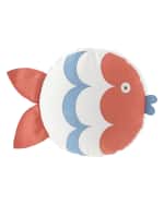 Image 1 of 2: Eastern Accents Celerie Kemble Kissing Fish Tambourine Right Pillow