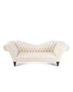 Image 2 of 2: Old Hickory Tannery Ellsworth Neutral Recamier Sofa 94"
