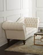 Image 1 of 2: Old Hickory Tannery Ellsworth Neutral Recamier Sofa 94"