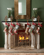 Image 3 of 4: Rope-Edge Fireplace Mantel